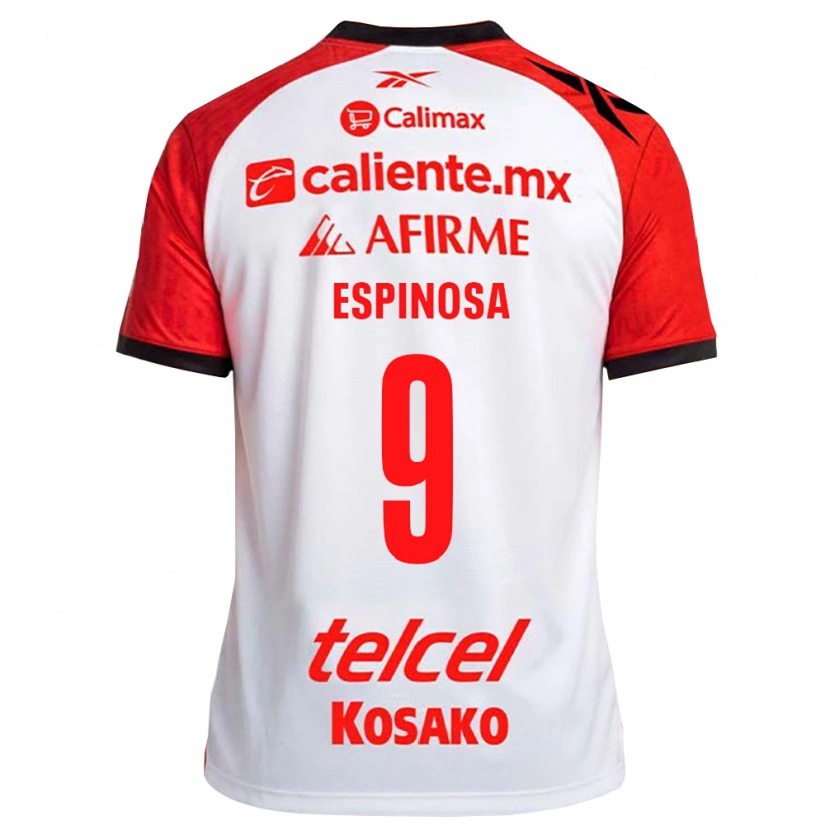 Danxen Barn Daniela Espinosa #9 Vit Svart Röd Bortatröja Matchtröjor 2026/27 Tröjor T-Tröja
