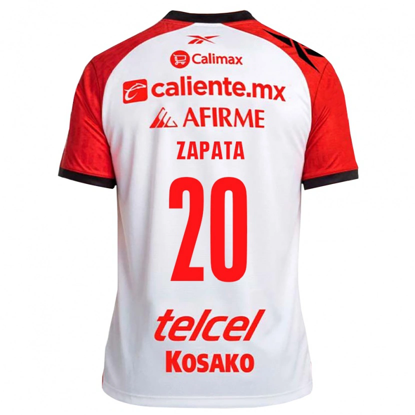 Danxen Barn Ángel Zapata #20 Vit Svart Röd Bortatröja Matchtröjor 2026/27 Tröjor T-Tröja
