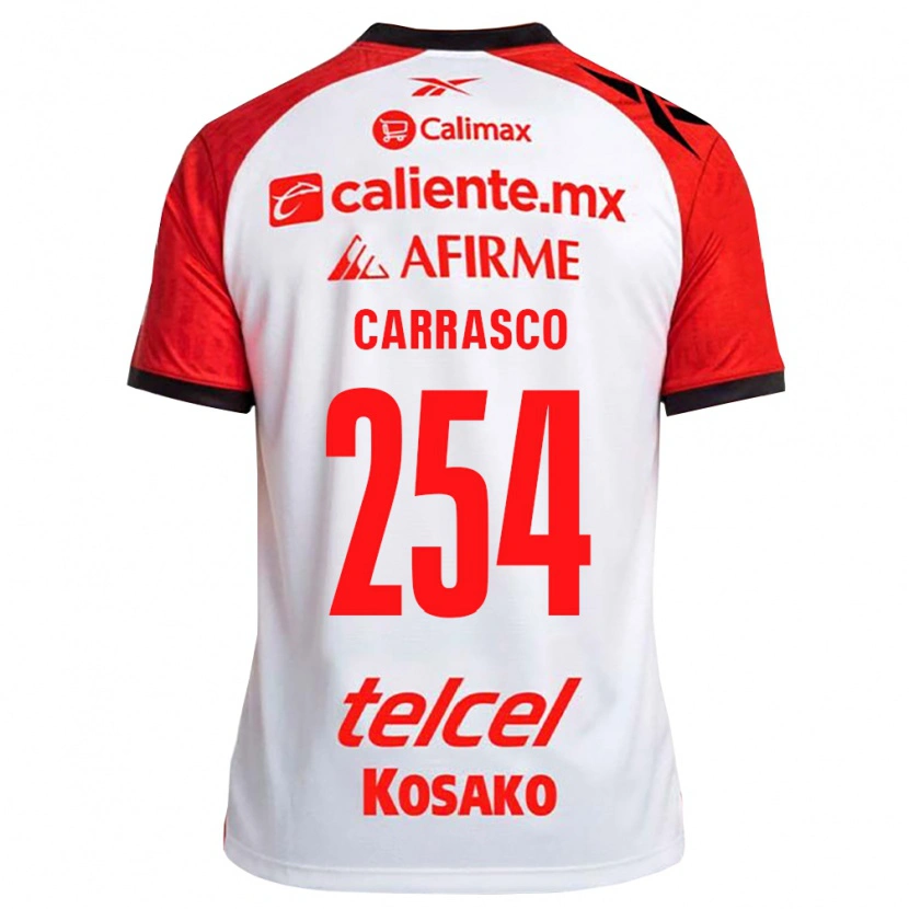 Danxen Barn Jonathan Carrasco #254 Vit Svart Röd Bortatröja Matchtröjor 2026/27 Tröjor T-Tröja