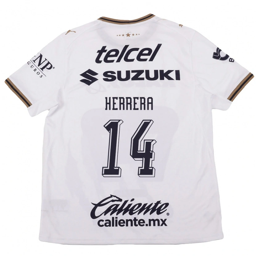 Danxen Barn Luciano Herrera #14 Vit Svart Brun Bortatröja Matchtröjor 2026/27 Tröjor T-Tröja