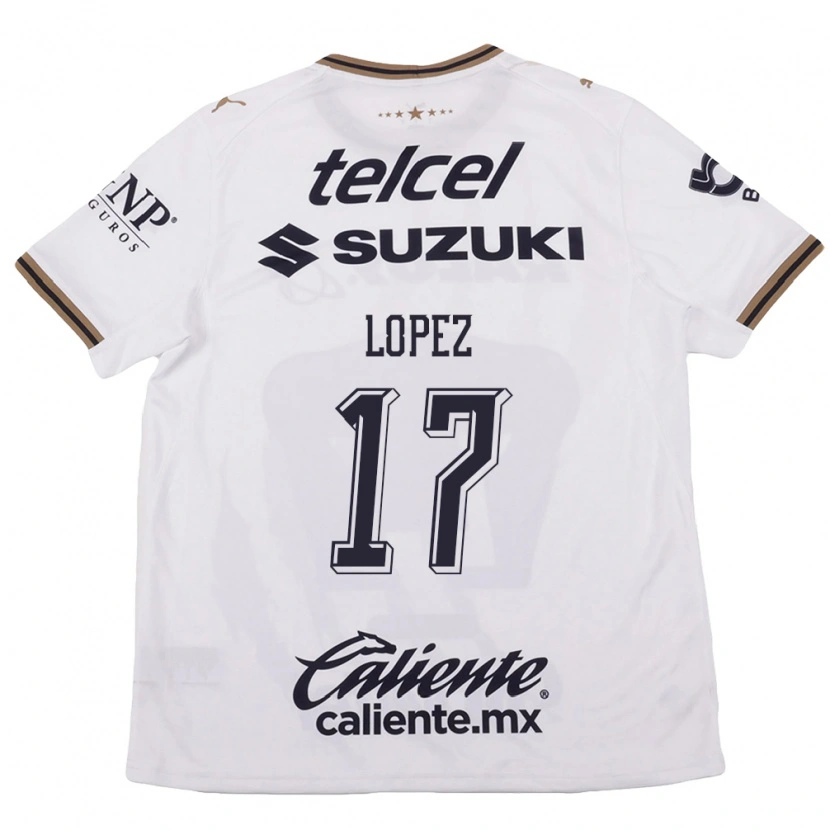 Danxen Barn Leonel Lopez #17 Vit Svart Brun Bortatröja Matchtröjor 2026/27 Tröjor T-Tröja