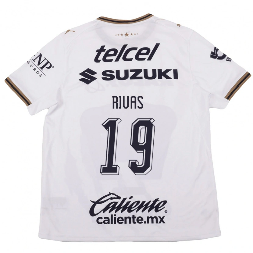 Danxen Barn Jesús Rivas #19 Vit Svart Brun Bortatröja Matchtröjor 2026/27 Tröjor T-Tröja