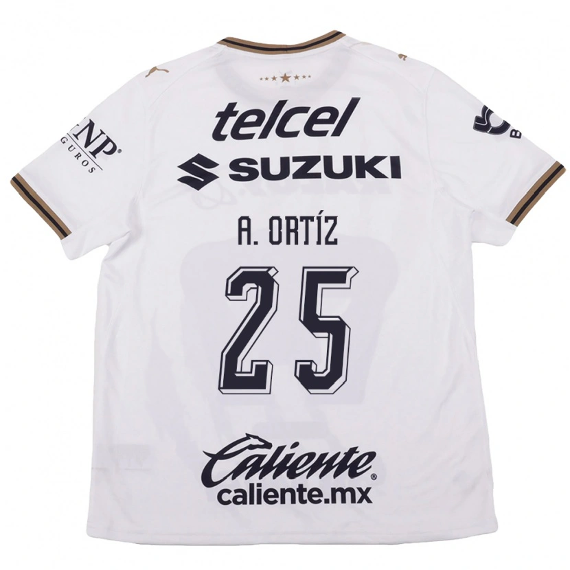 Danxen Barn Arturo Ortiz #25 Vit Svart Brun Bortatröja Matchtröjor 2026/27 Tröjor T-Tröja