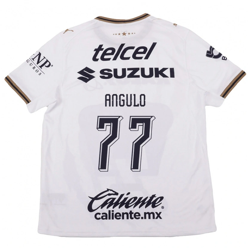 Danxen Barn Álvaro Angulo #77 Vit Svart Brun Bortatröja Matchtröjor 2026/27 Tröjor T-Tröja