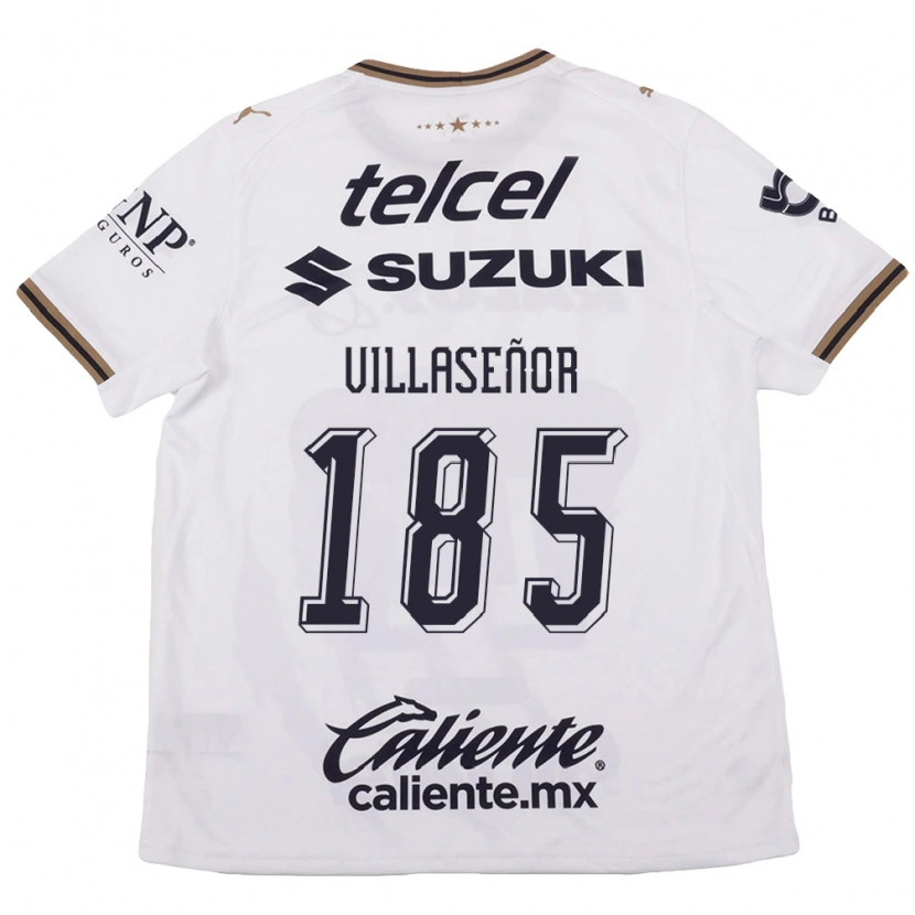 Danxen Barn Emiliano Villaseñor #185 Vit Svart Brun Bortatröja Matchtröjor 2026/27 Tröjor T-Tröja