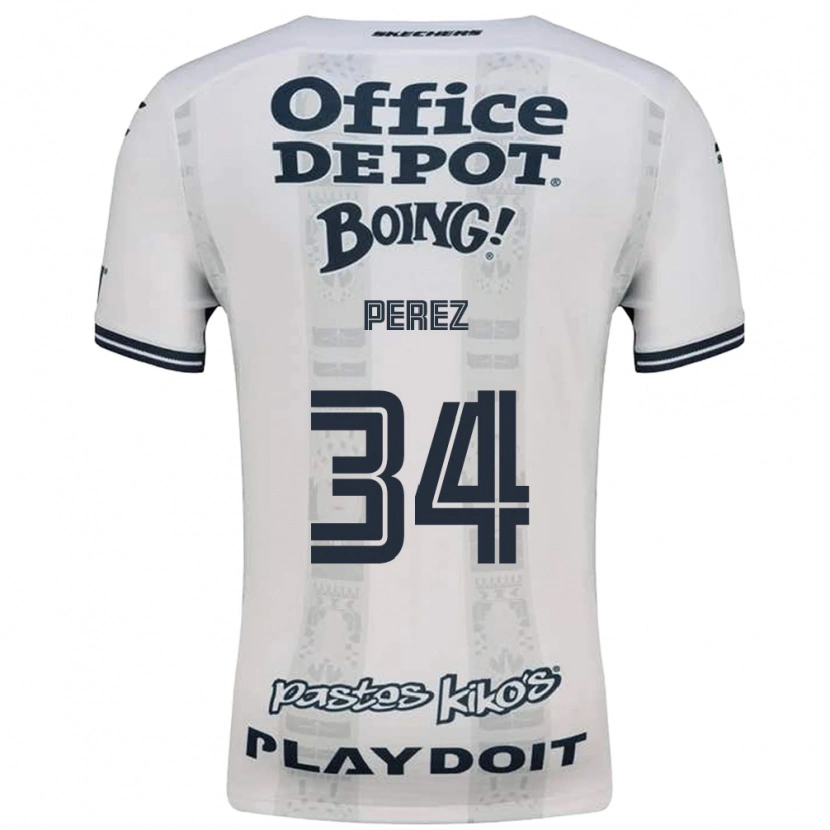 Danxen Barn Julio Pérez #34 Röd Vit Svart Bortatröja Matchtröjor 2026/27 Tröjor T-Tröja