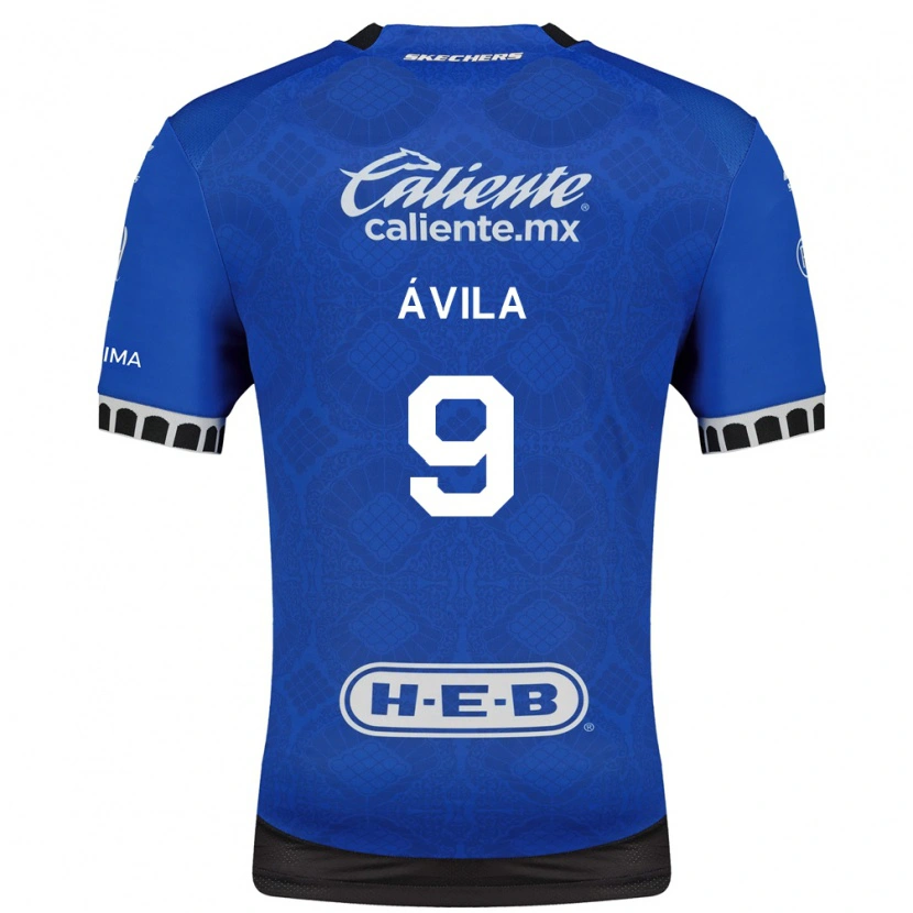 Danxen Barn Alí Ávila #9 Kungligt Blå Vit Svart Bortatröja Matchtröjor 2026/27 Tröjor T-Tröja