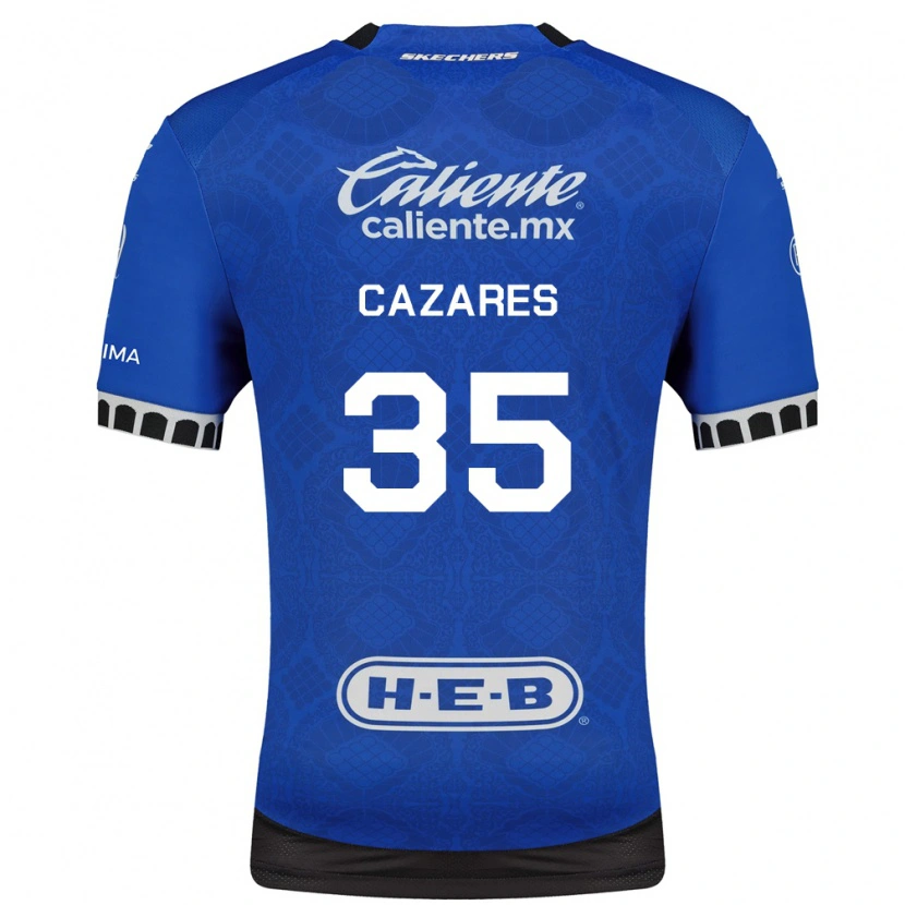 Danxen Barn Juan Cázares #35 Kungligt Blå Vit Svart Bortatröja Matchtröjor 2026/27 Tröjor T-Tröja