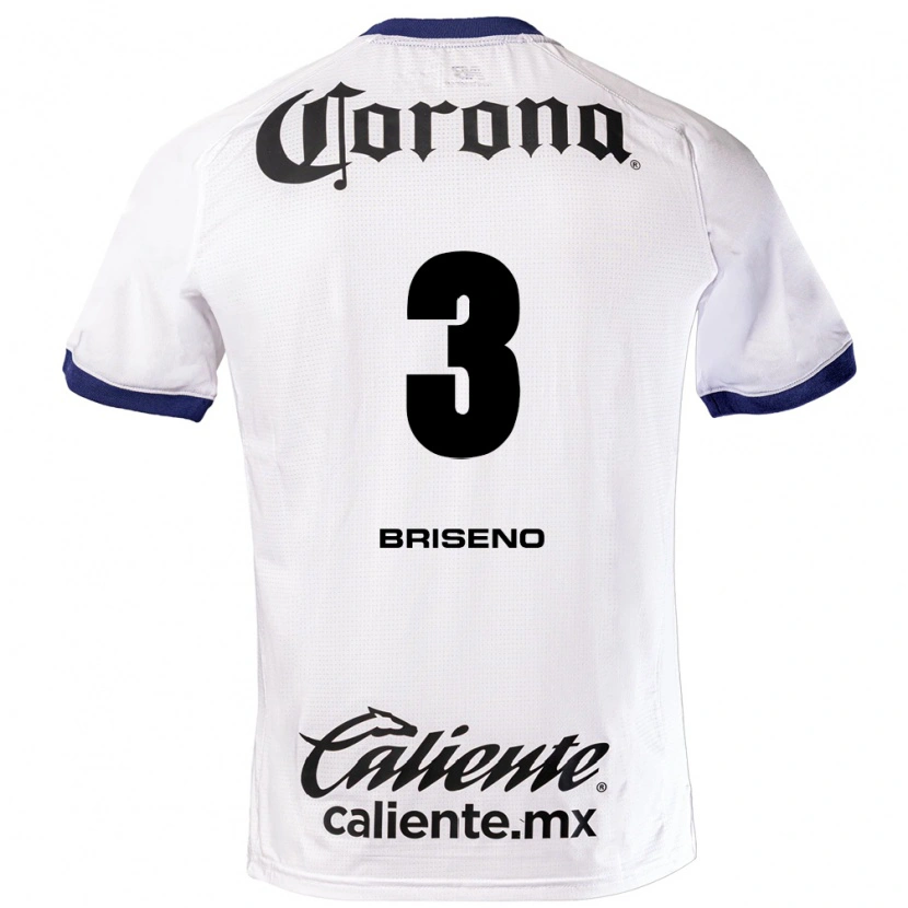 Danxen Barn Antonio Briseño #3 Vit Blå Svart Bortatröja Matchtröjor 2026/27 Tröjor T-Tröja