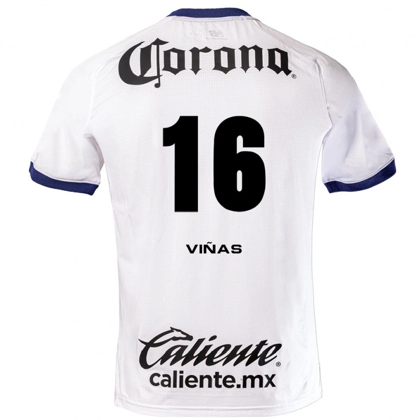 Danxen Barn Federico Viñas #16 Vit Blå Svart Bortatröja Matchtröjor 2026/27 Tröjor T-Tröja