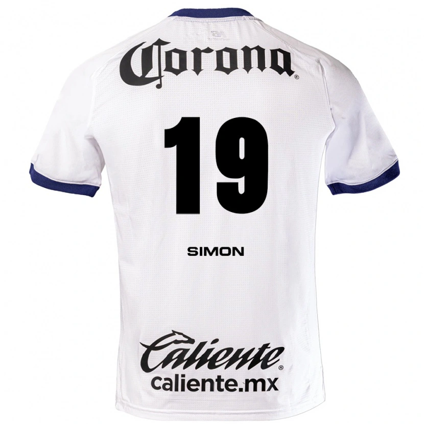 Danxen Barn Santiago Simón #19 Vit Blå Svart Bortatröja Matchtröjor 2026/27 Tröjor T-Tröja