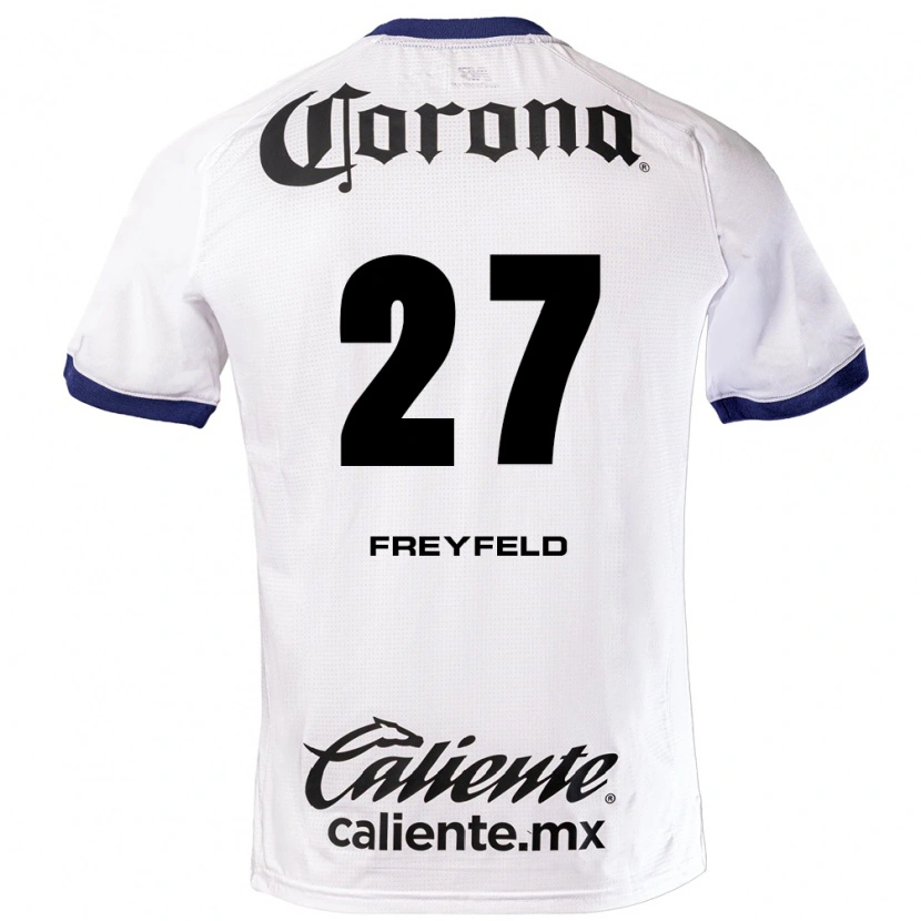 Danxen Barn Emiliano Freyfeld #27 Vit Blå Svart Bortatröja Matchtröjor 2026/27 Tröjor T-Tröja