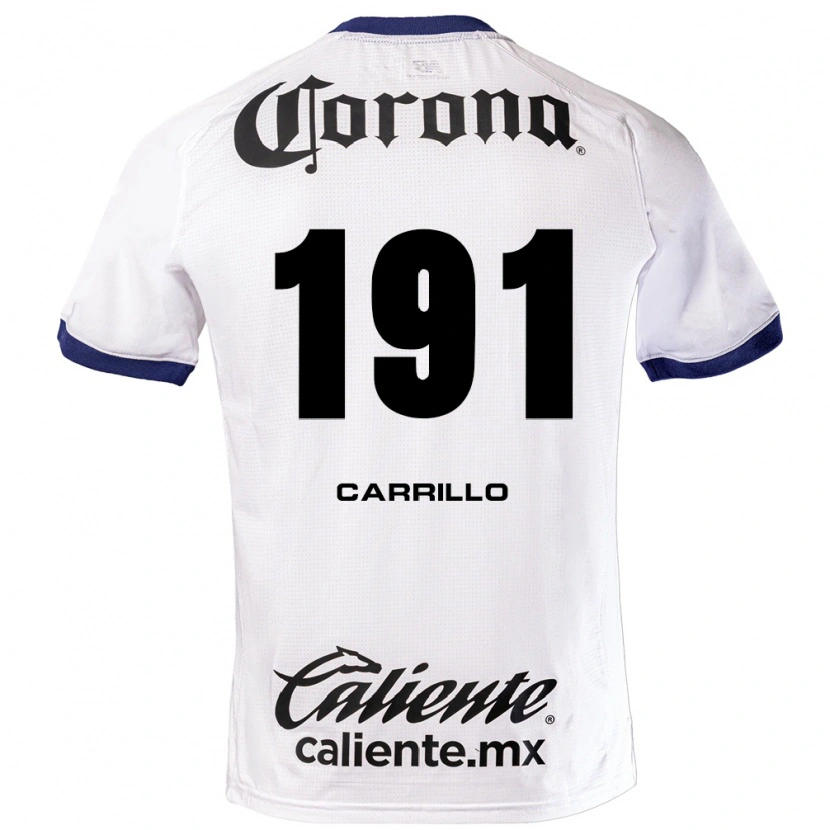 Danxen Barn Carlos Carrillo #191 Vit Blå Svart Bortatröja Matchtröjor 2026/27 Tröjor T-Tröja