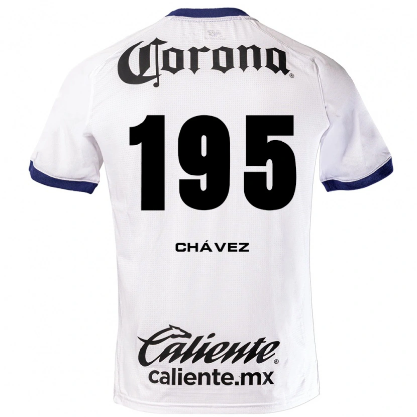Danxen Barn Ángel Chávez #195 Vit Blå Svart Bortatröja Matchtröjor 2026/27 Tröjor T-Tröja
