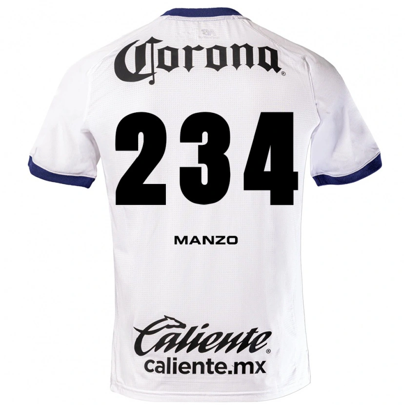 Danxen Barn Sergio Manzo #234 Vit Blå Svart Bortatröja Matchtröjor 2026/27 Tröjor T-Tröja
