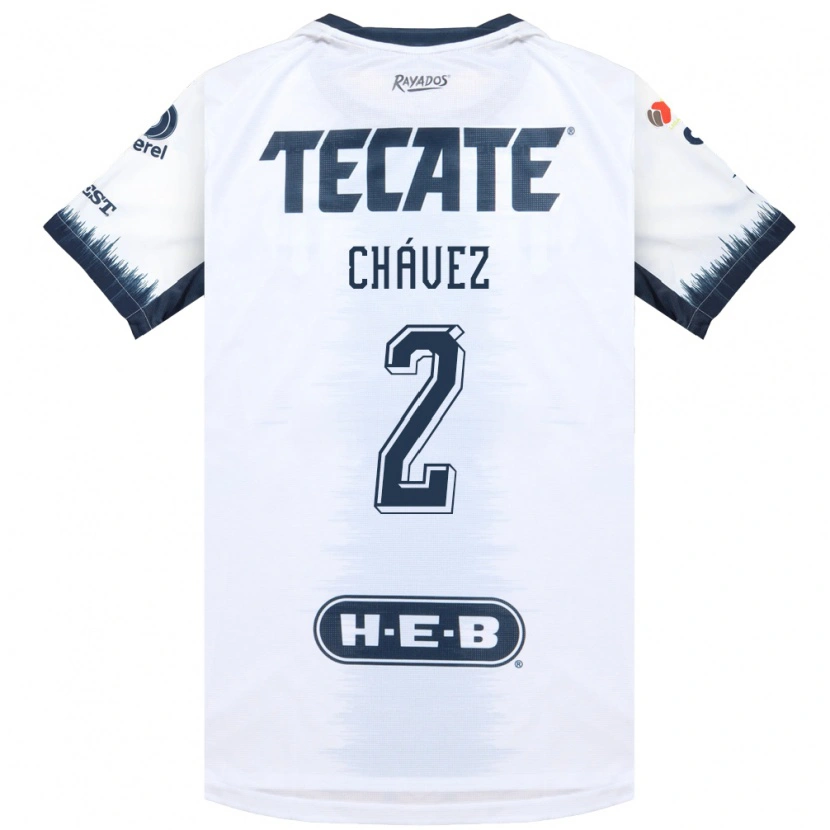 Danxen Barn Ricardo Chávez #2 Vit Bläckblå Röd Bortatröja Matchtröjor 2026/27 Tröjor T-Tröja