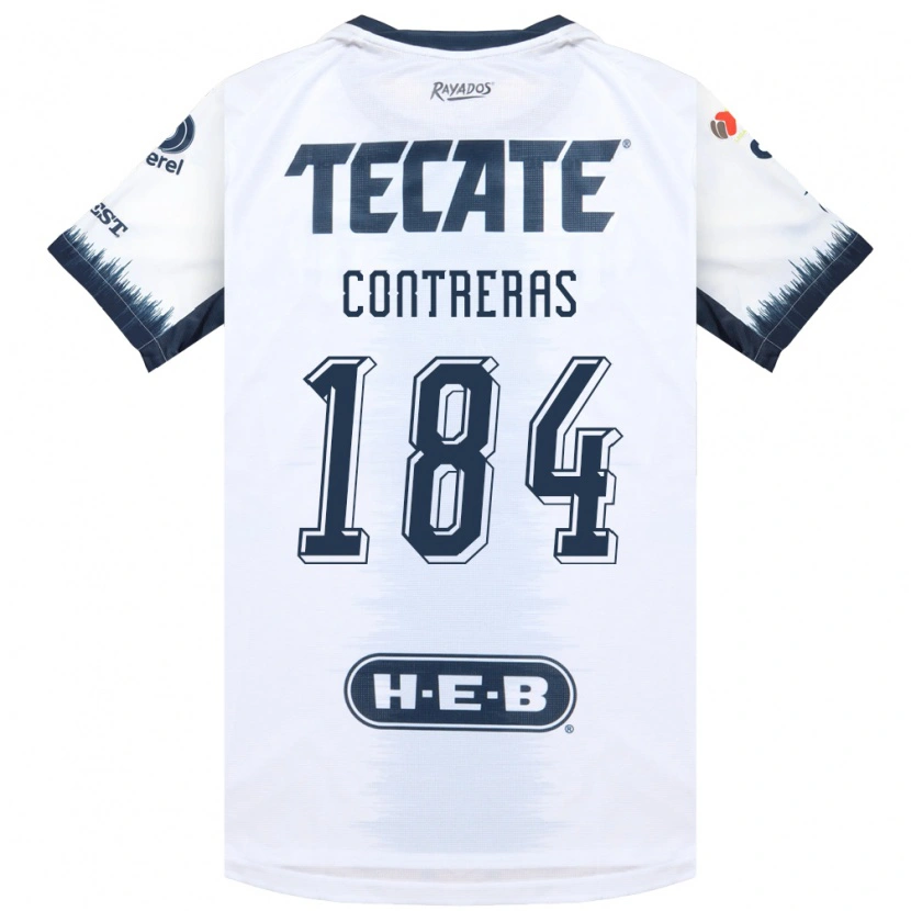 Danxen Barn Óscar Contreras #184 Vit Bläckblå Röd Bortatröja Matchtröjor 2026/27 Tröjor T-Tröja