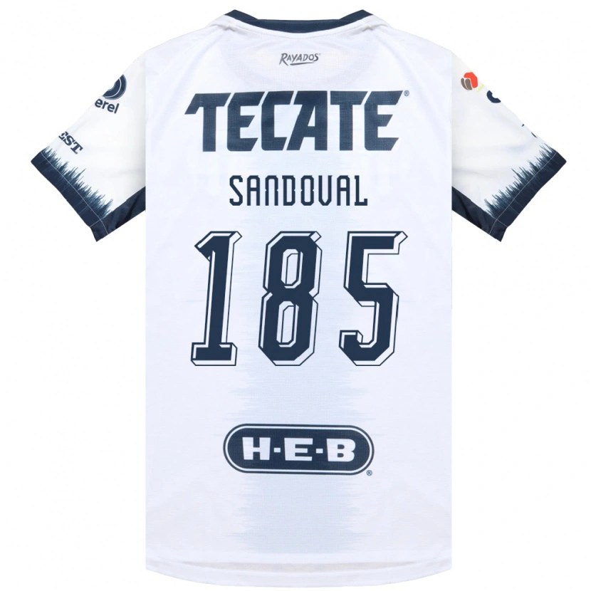 Danxen Barn Misael Sandoval #185 Vit Bläckblå Röd Bortatröja Matchtröjor 2026/27 Tröjor T-Tröja