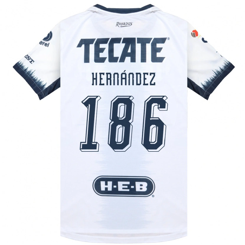 Danxen Barn Sebastián Hernández #186 Vit Bläckblå Röd Bortatröja Matchtröjor 2026/27 Tröjor T-Tröja