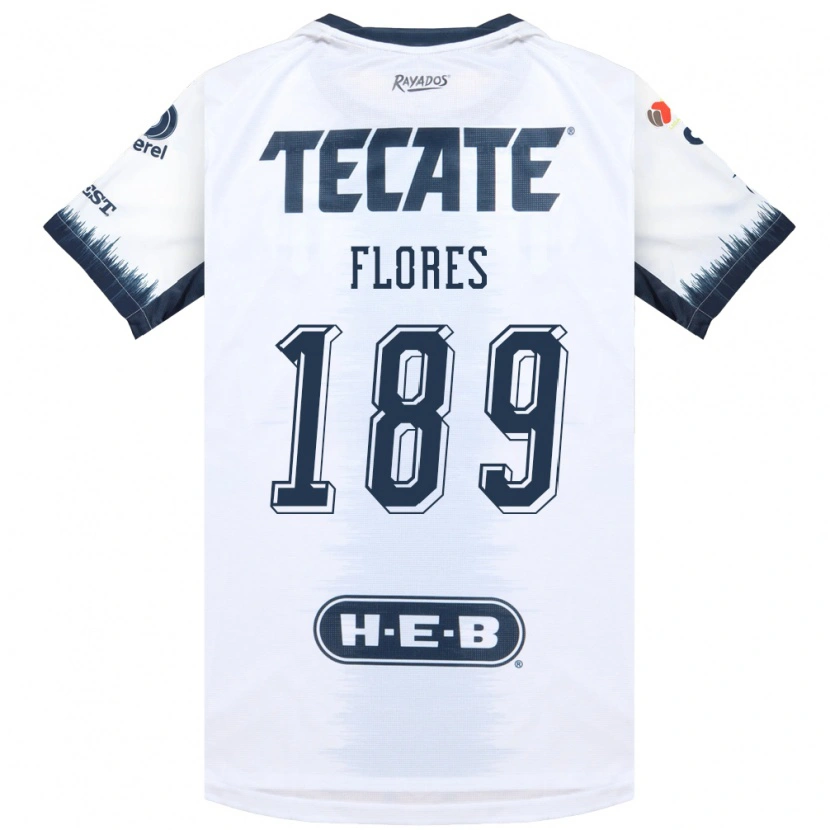 Danxen Barn Yael Flores #189 Vit Bläckblå Röd Bortatröja Matchtröjor 2026/27 Tröjor T-Tröja