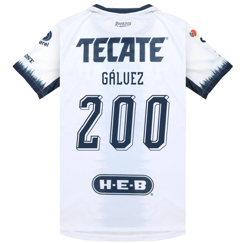 Danxen Barn Omar Gálvez #200 Vit Bläckblå Röd Bortatröja Matchtröjor 2026/27 Tröjor T-Tröja