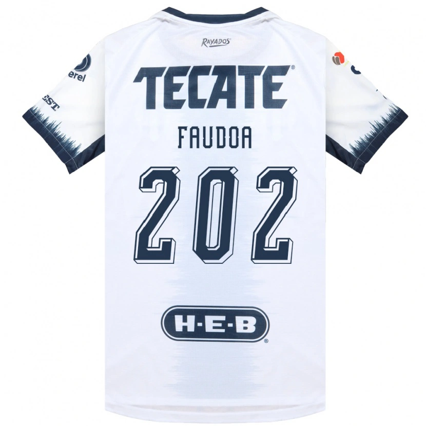 Danxen Barn Juan Faudoa #202 Vit Bläckblå Röd Bortatröja Matchtröjor 2026/27 Tröjor T-Tröja