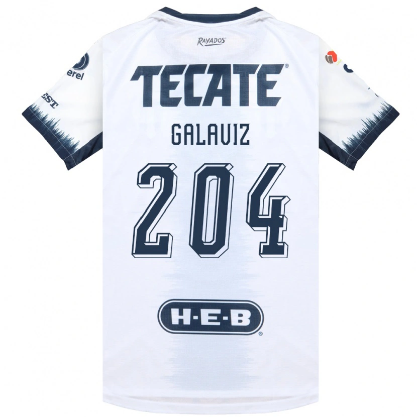 Danxen Barn Oswaldo Galaviz #204 Vit Bläckblå Röd Bortatröja Matchtröjor 2026/27 Tröjor T-Tröja