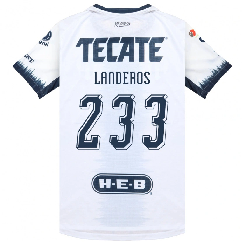 Danxen Barn Jorge Landeros #233 Vit Bläckblå Röd Bortatröja Matchtröjor 2026/27 Tröjor T-Tröja