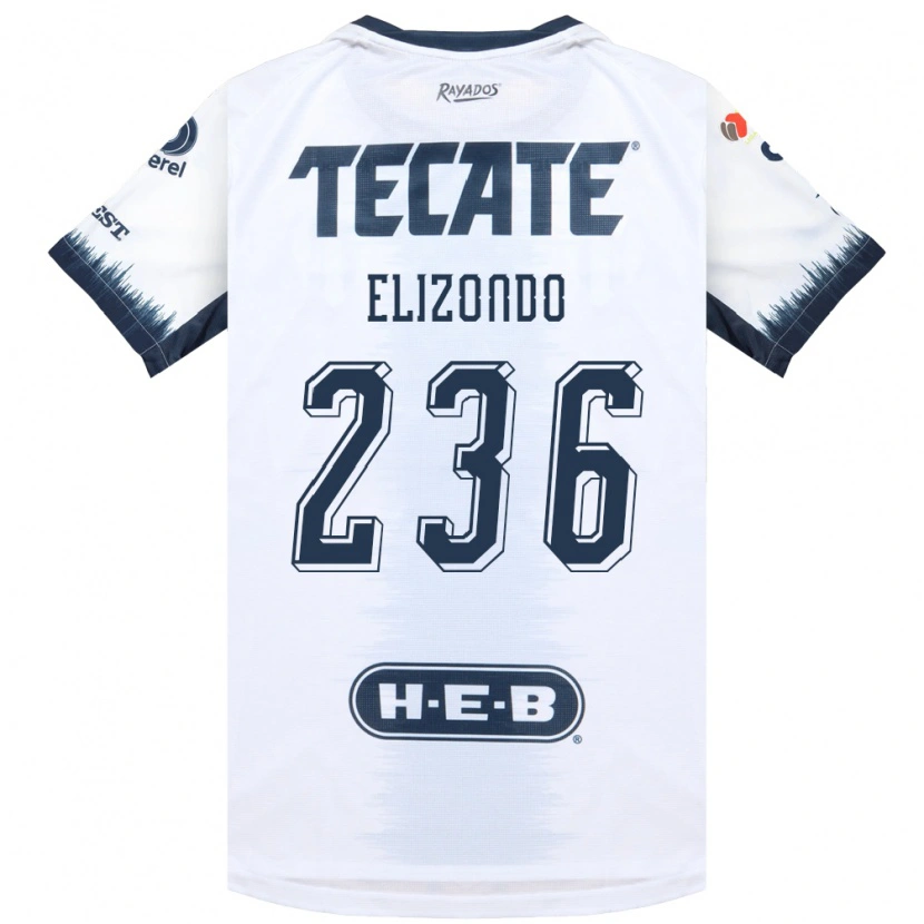 Danxen Barn Javier Elizondo #236 Vit Bläckblå Röd Bortatröja Matchtröjor 2026/27 Tröjor T-Tröja