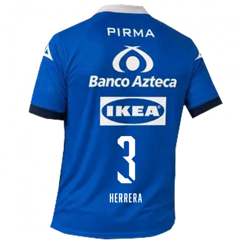 Danxen Barn Alberto Herrera #3 Blå Vit Bortatröja Matchtröjor 2026/27 Tröjor T-Tröja