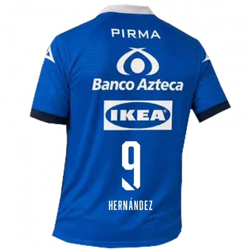 Danxen Barn Luifer Hernández #9 Blå Vit Bortatröja Matchtröjor 2026/27 Tröjor T-Tröja
