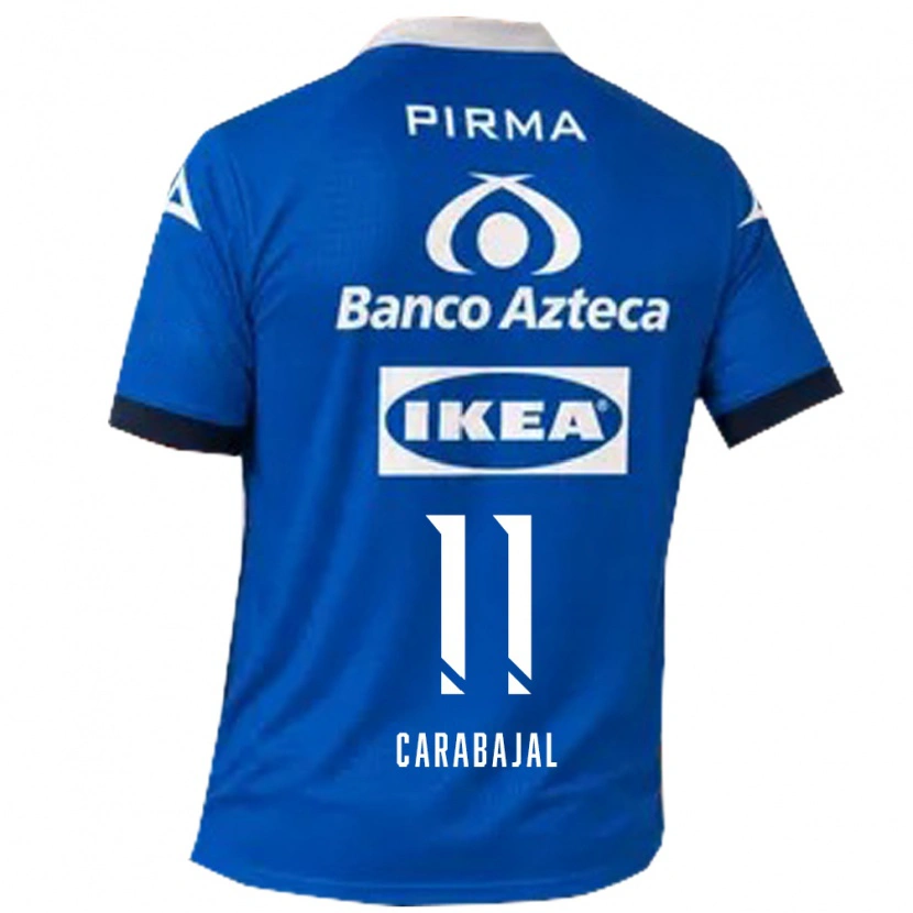 Danxen Barn Gabriel Carabajal #11 Blå Vit Bortatröja Matchtröjor 2026/27 Tröjor T-Tröja