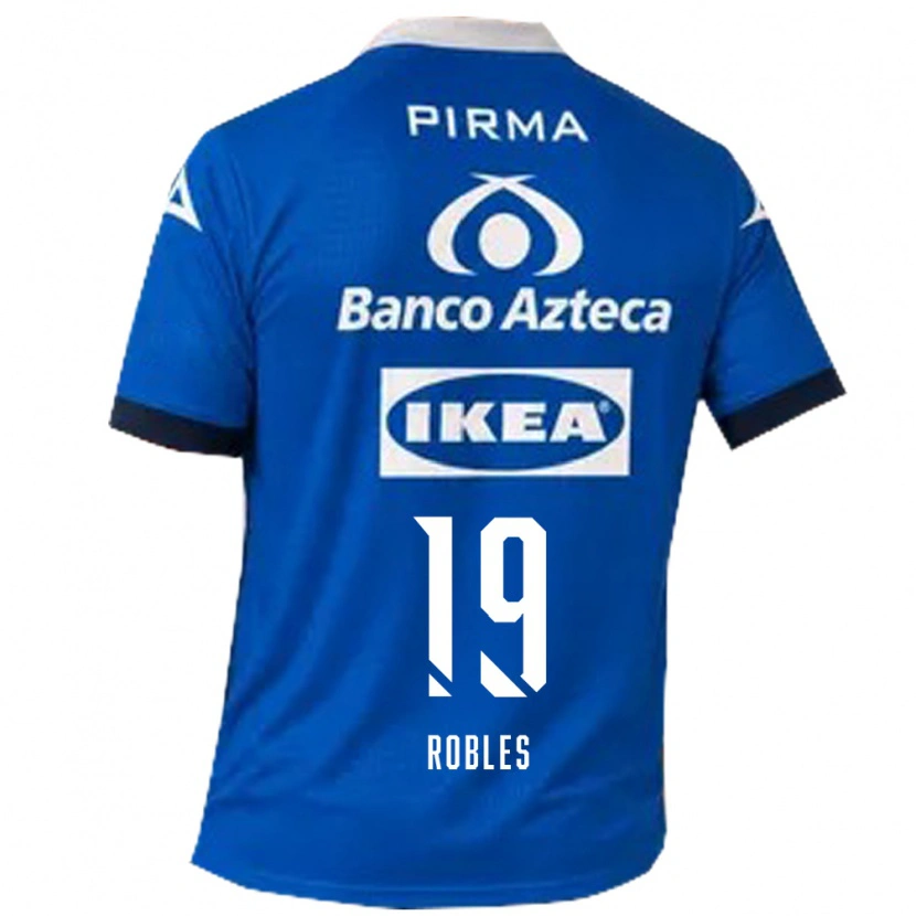 Danxen Barn Ángel Robles #19 Blå Vit Bortatröja Matchtröjor 2026/27 Tröjor T-Tröja