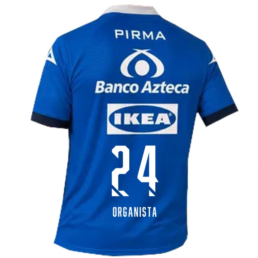 Danxen Barn Alejandro Organista #24 Blå Vit Bortatröja Matchtröjor 2026/27 Tröjor T-Tröja