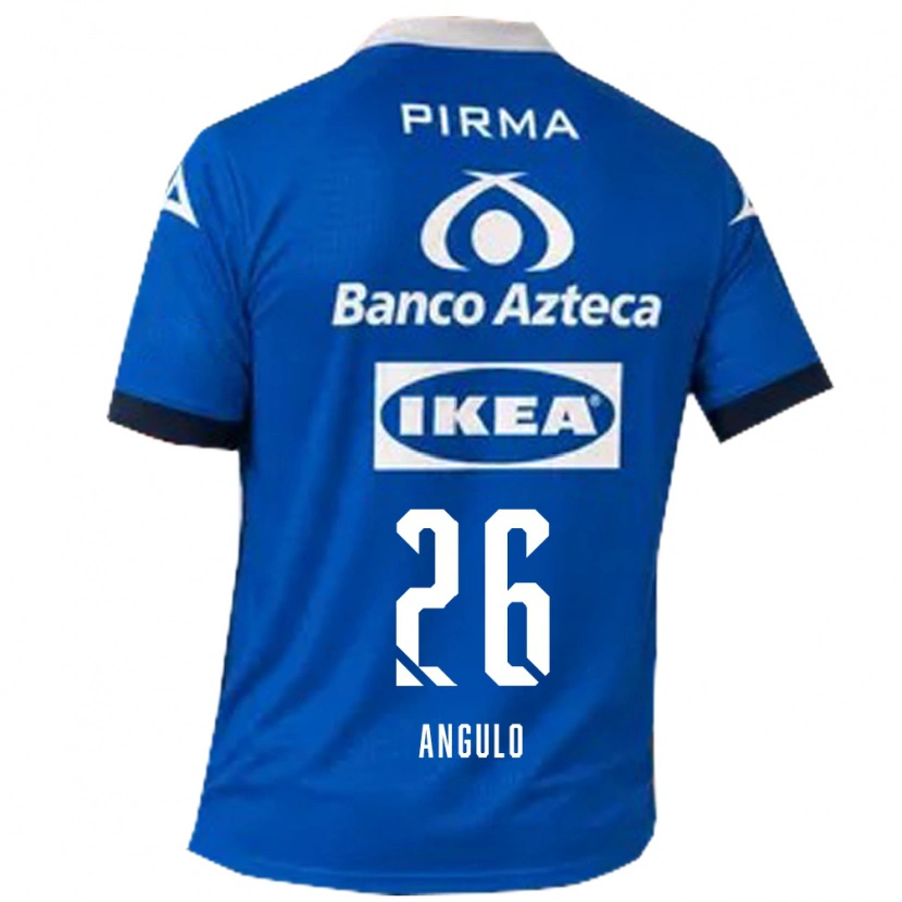 Danxen Barn Brayan Angulo #26 Blå Vit Bortatröja Matchtröjor 2026/27 Tröjor T-Tröja