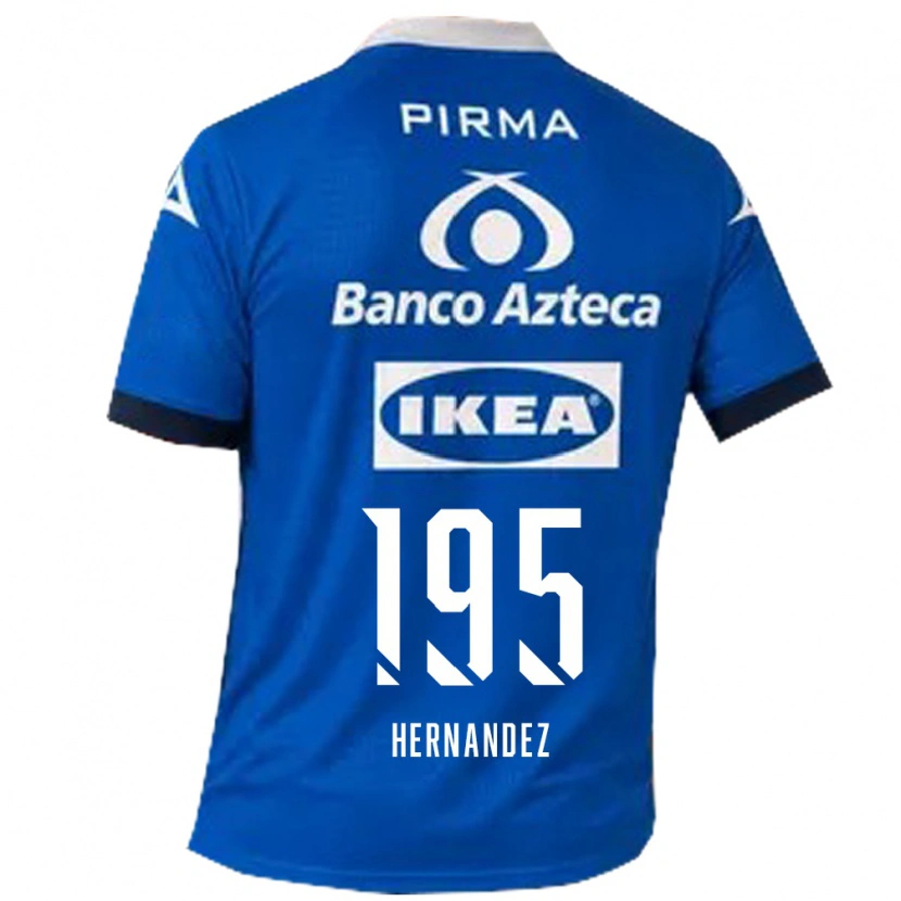 Danxen Barn Daniel Hernández #195 Blå Vit Bortatröja Matchtröjor 2026/27 Tröjor T-Tröja