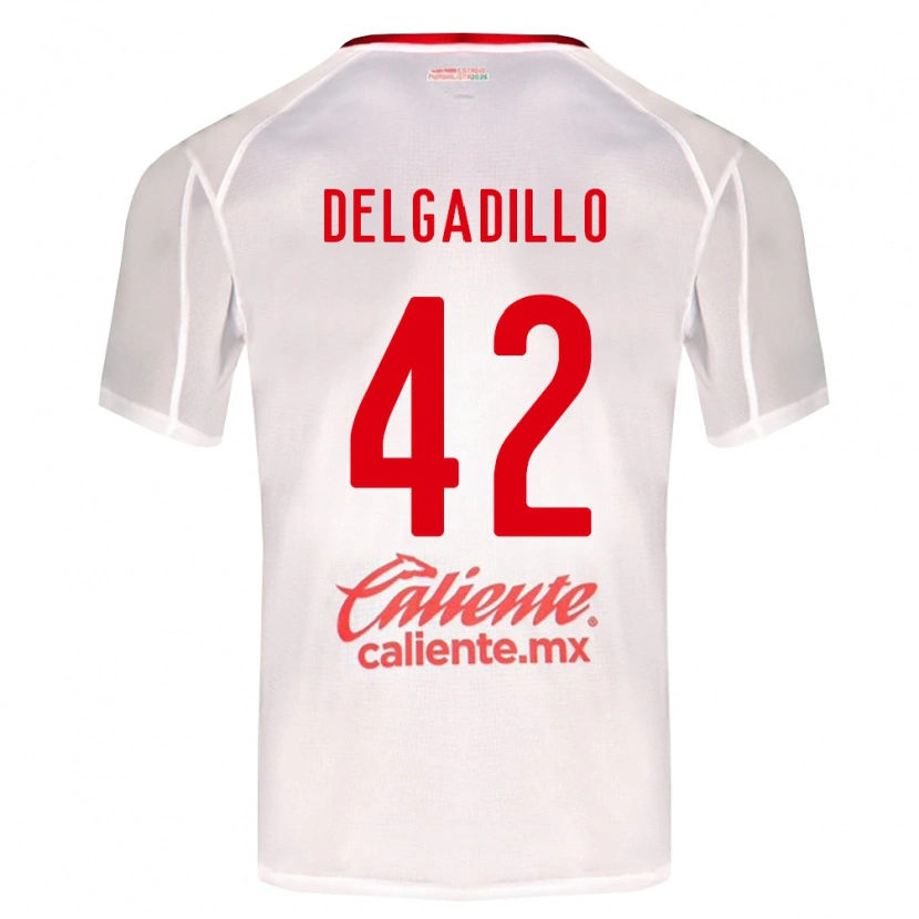 Danxen Barn Diego Delgadillo #42 Vit Grön Röd Bortatröja Matchtröjor 2026/27 Tröjor T-Tröja