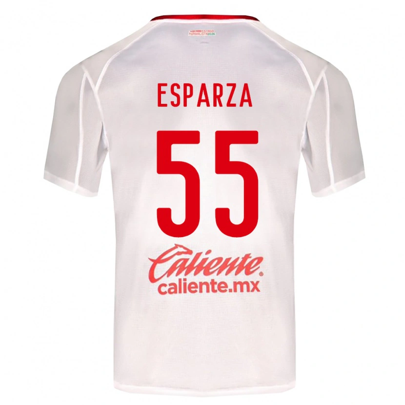 Danxen Barn Sebastián Esparza #55 Vit Grön Röd Bortatröja Matchtröjor 2026/27 Tröjor T-Tröja