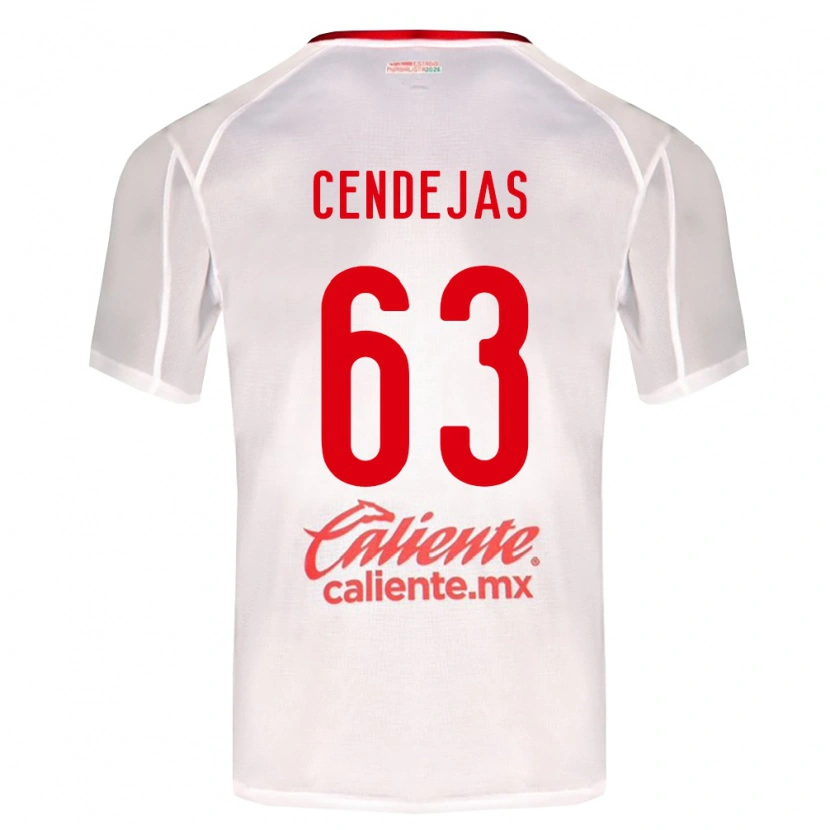 Danxen Barn Matías Cendejas #63 Vit Grön Röd Bortatröja Matchtröjor 2026/27 Tröjor T-Tröja