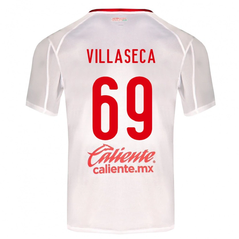 Danxen Barn Daniel Villaseca #69 Vit Grön Röd Bortatröja Matchtröjor 2026/27 Tröjor T-Tröja