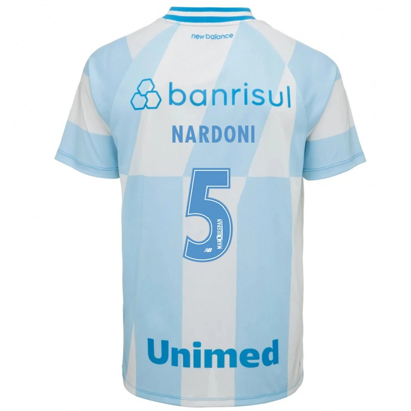Danxen Barn Juan Nardoni #5 Ljusblå Vit Bortatröja Matchtröjor 2026/27 Tröjor T-Tröja
