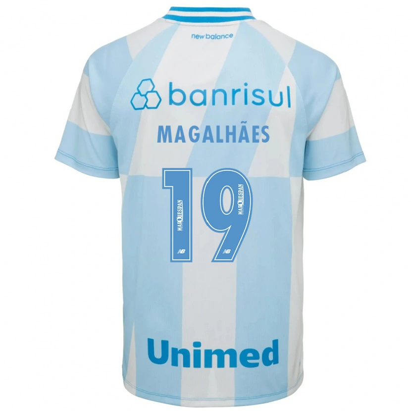 Danxen Barn Fellipe Magalhães #19 Ljusblå Vit Bortatröja Matchtröjor 2026/27 Tröjor T-Tröja
