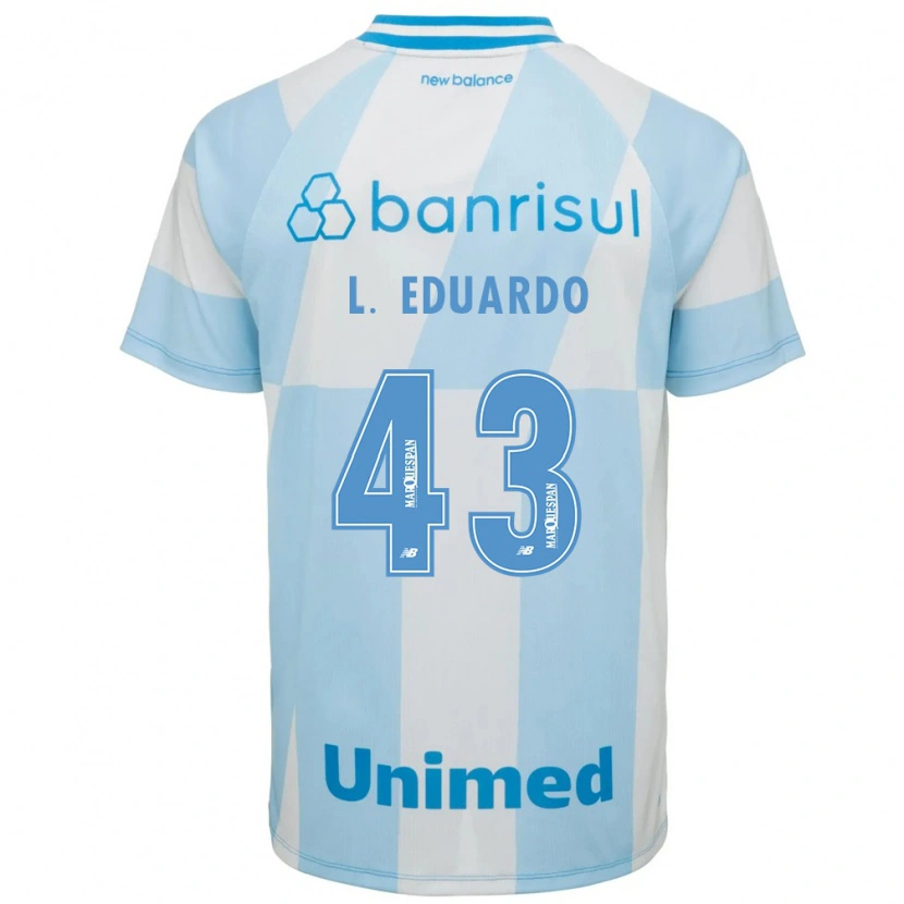 Danxen Barn Luis Eduardo #43 Ljusblå Vit Bortatröja Matchtröjor 2026/27 Tröjor T-Tröja