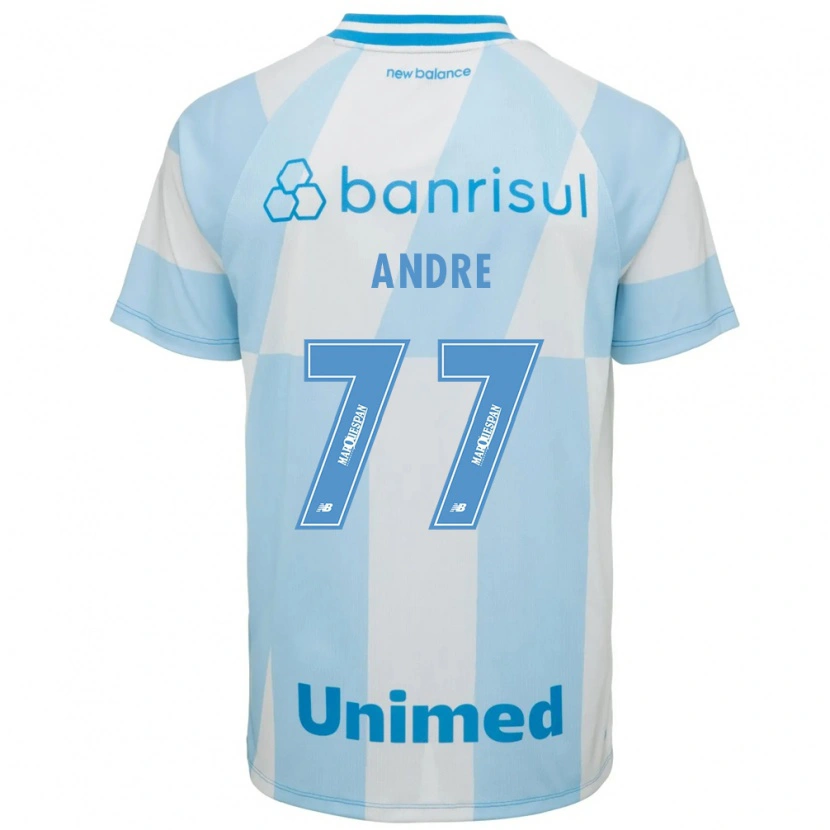 Danxen Barn André #77 Ljusblå Vit Bortatröja Matchtröjor 2026/27 Tröjor T-Tröja
