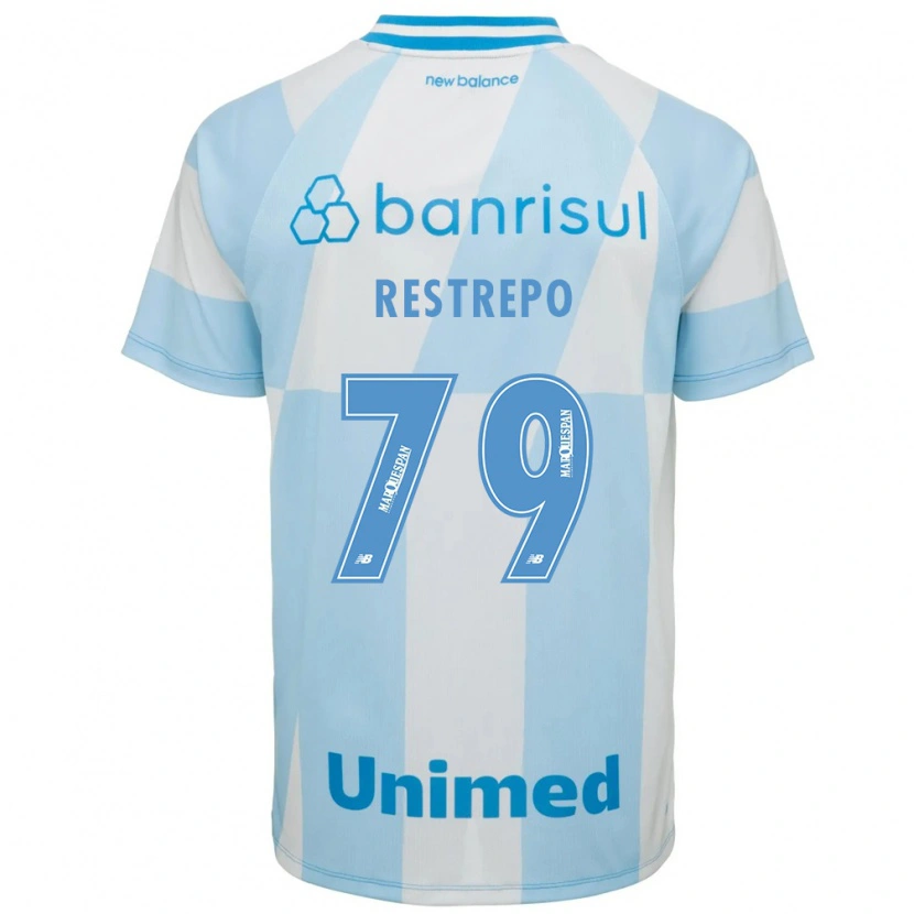 Danxen Barn Kelly Restrepo #79 Ljusblå Vit Bortatröja Matchtröjor 2026/27 Tröjor T-Tröja