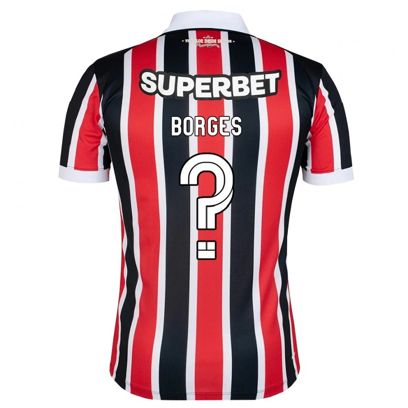 Danxen Barn Nicolas Borges #0 Röd Vit Svart Bortatröja Matchtröjor 2026/27 Tröjor T-Tröja