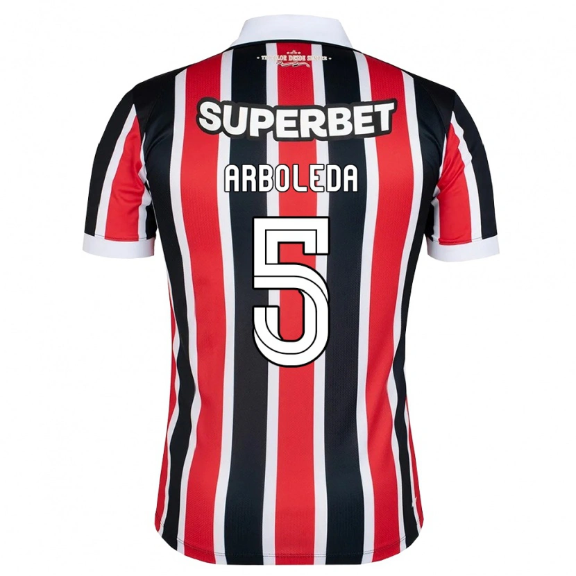 Danxen Barn Robert Arboleda #5 Röd Vit Svart Bortatröja Matchtröjor 2026/27 Tröjor T-Tröja