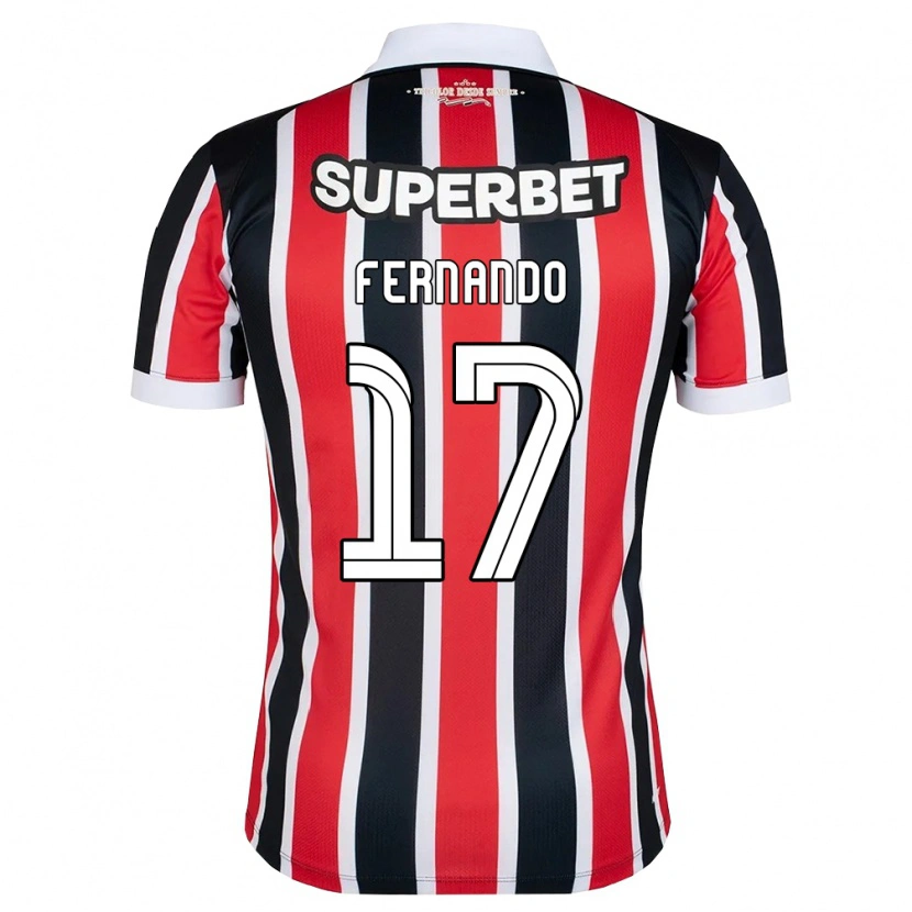 Danxen Barn Luiz Fernando #17 Röd Vit Svart Bortatröja Matchtröjor 2026/27 Tröjor T-Tröja