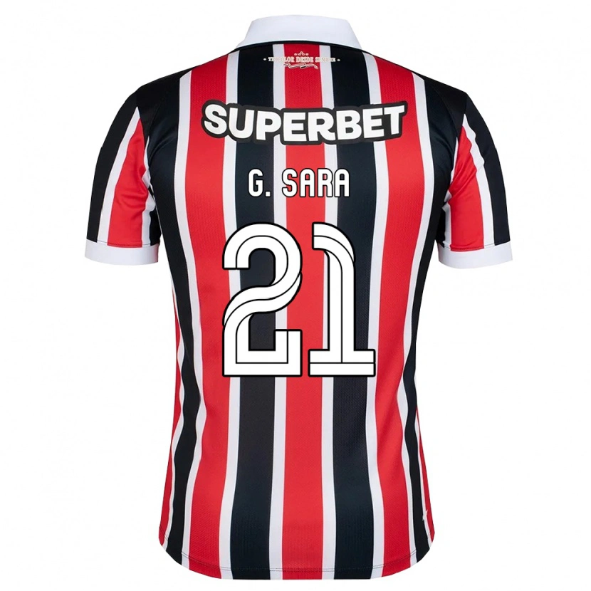 Danxen Barn Gabriel Sara #21 Röd Vit Svart Bortatröja Matchtröjor 2026/27 Tröjor T-Tröja