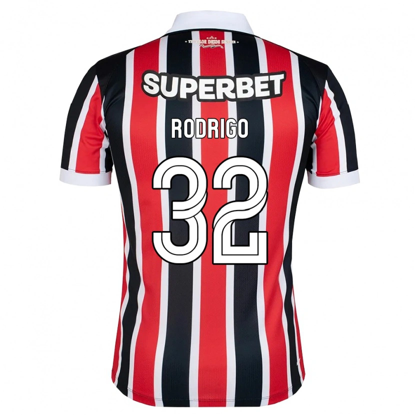 Danxen Barn Rodrigo #32 Röd Vit Svart Bortatröja Matchtröjor 2026/27 Tröjor T-Tröja